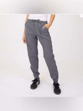 Albion Fit Black Check Jetsetter Joggers- Size Medium